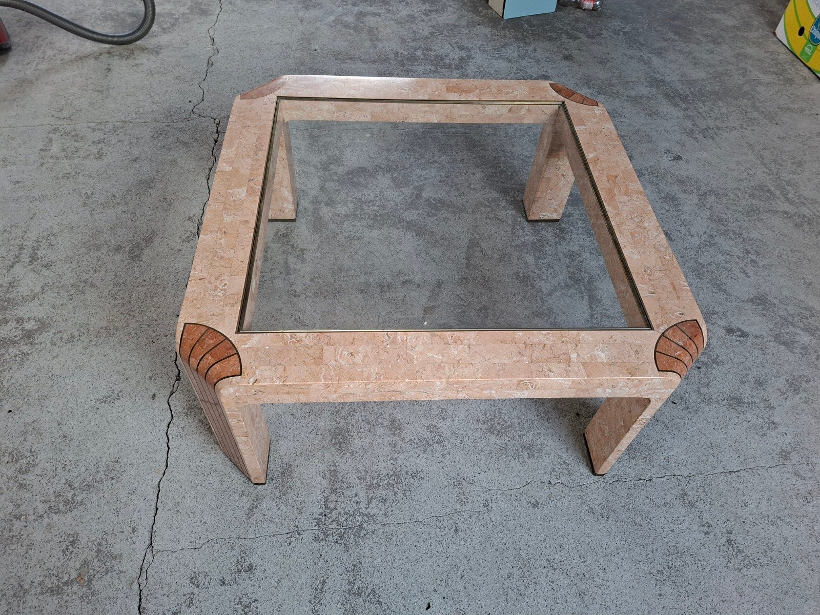 table basse en travertin, Maison & Meubles, Enlèvement