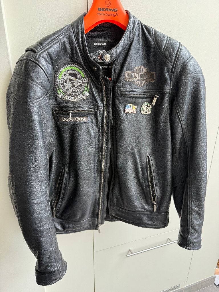 Lederen vest Harley Davidson - maat M, Harley-Davidson, Heren, Jas | leer, Ophalen of Verzenden