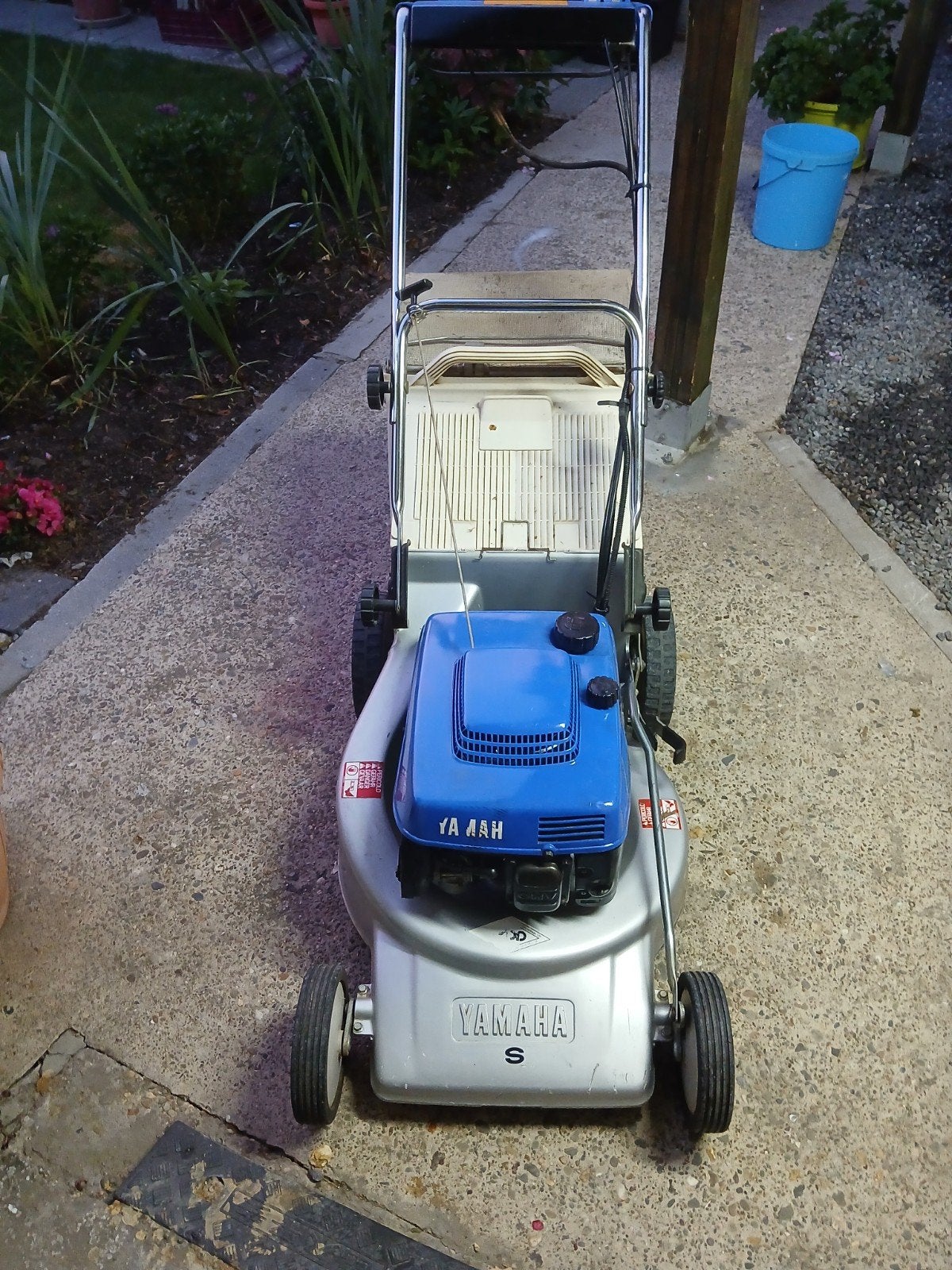 grasmaaier  jamaha zelfzeker, Tuin en Terras, Ophalen, Gebruikt, Opvangbak, Benzine-grasmaaier