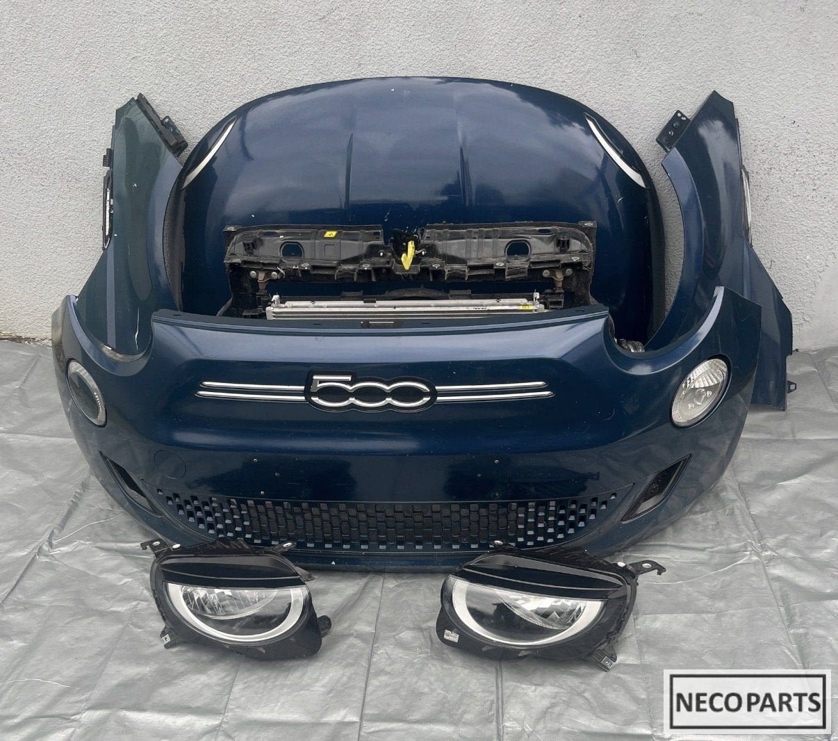 FIAT 500E 500 E VOORKOP BUMPER KOELER MOTORKAP BUMPER, Arrière, -, Haillon arrière, Utilisé