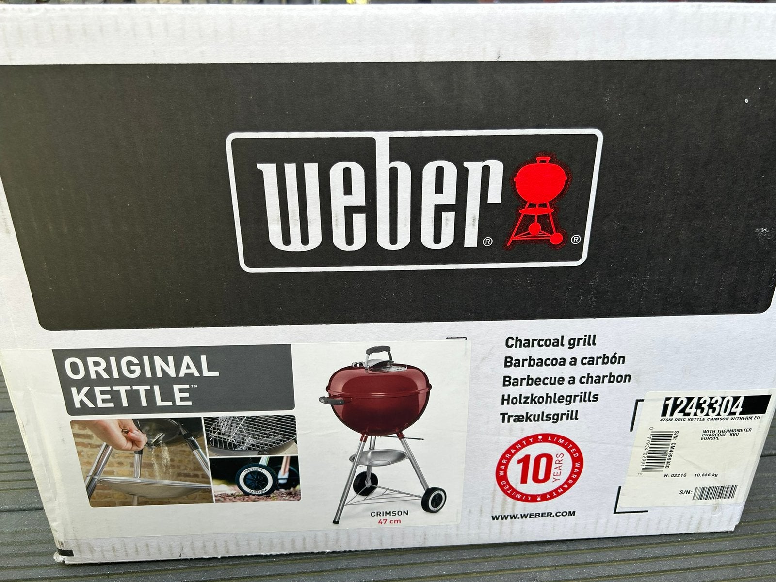 Weber barbecue neuf couleur bordeaux, Tuin en Terras, Houtskoolbarbecues, Ophalen, Zo goed als nieuw