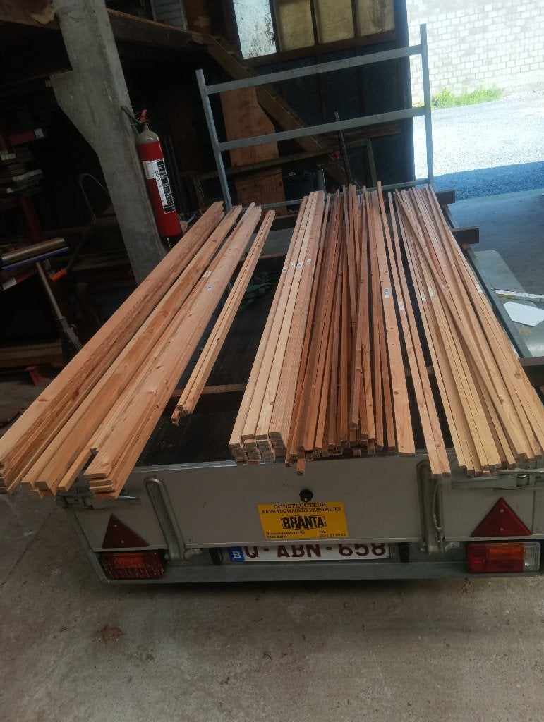 Den hout latjes, Doe-het-zelf en Bouw, Hout en Planken, Ophalen, Nieuw, Vuren