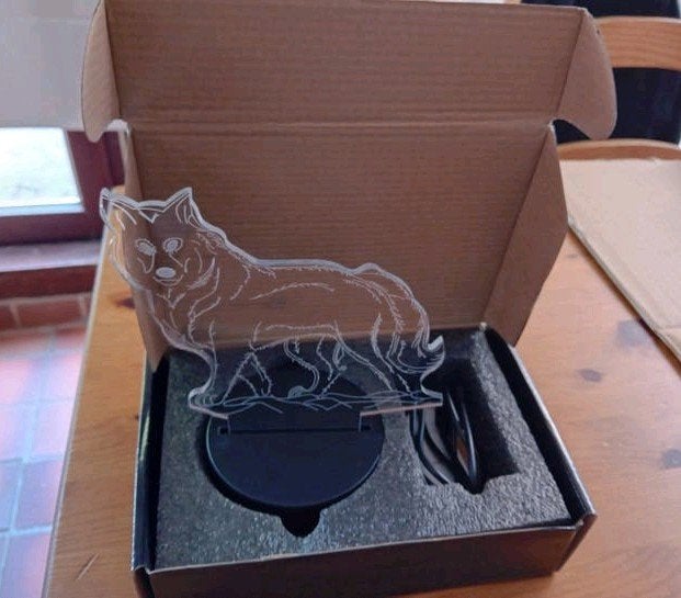 Lampes 3D Loup, Enlèvement ou Envoi