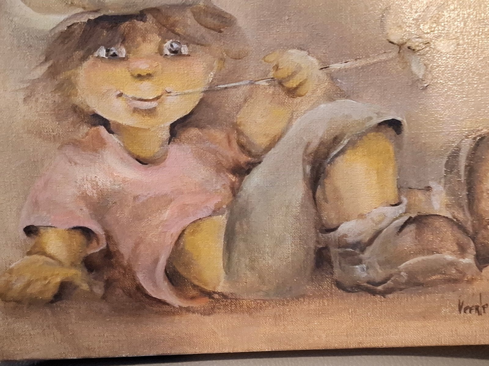 Schilderij veerle van coullie, Ophalen