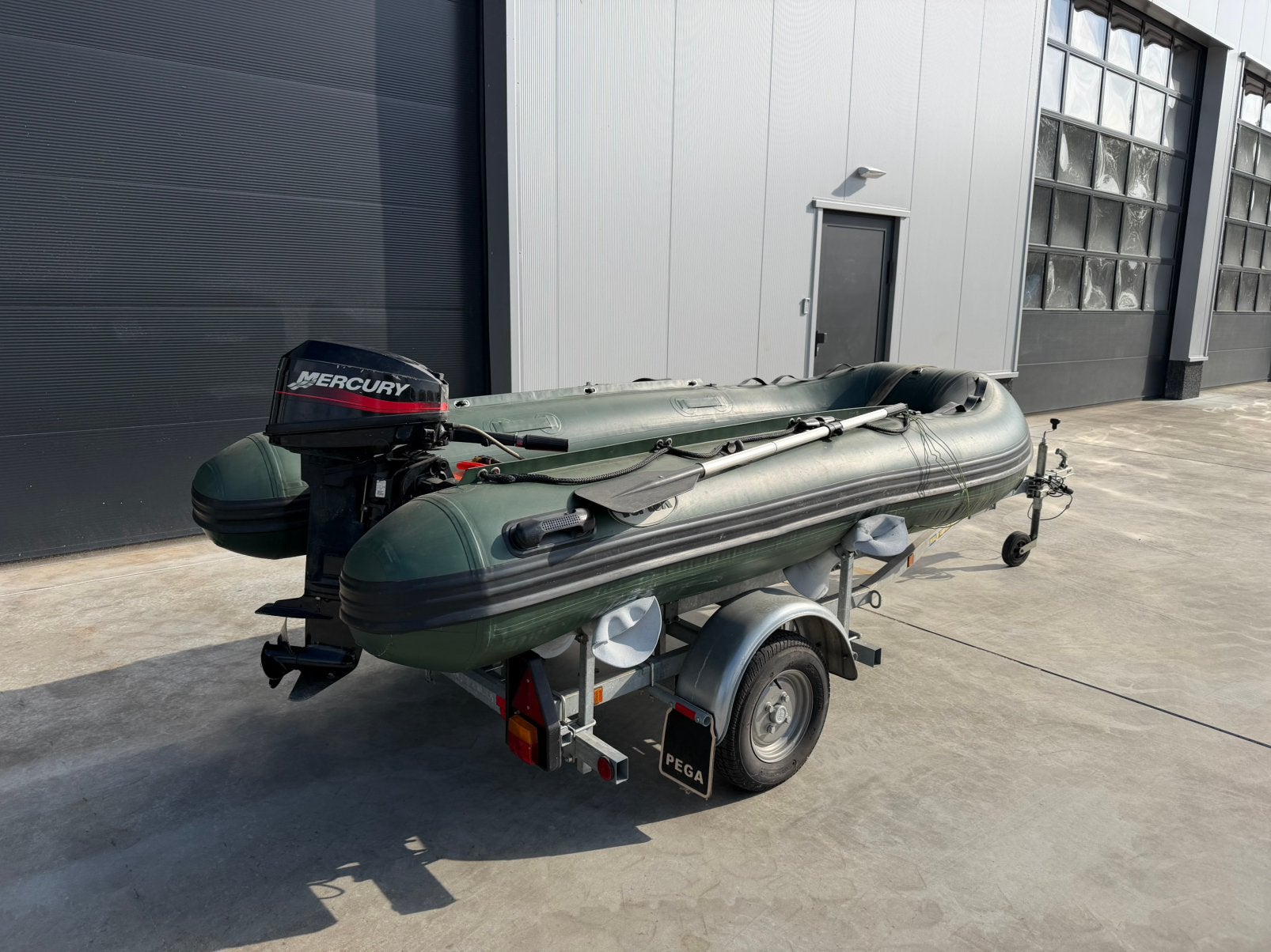 Vortex rubberboot met mercury 15 PK motor, Watersport en Boten, Ophalen, Gebruikt, Vortex, Buitenboordmotor