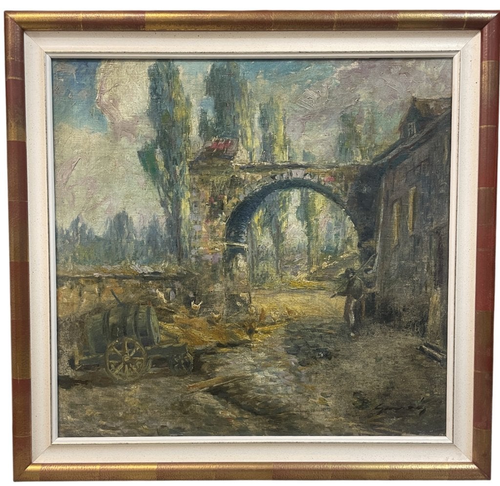 HST François GOMZE ( 1861-1949) - entrée de ferme, Enlèvement