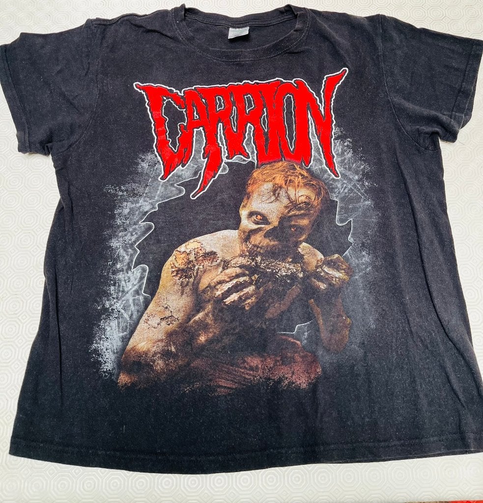T-shirt Carrion Belgium Band taille L — Belgian Hard Rock, Vêtements | Hommes, T-shirts, Enlèvement ou Envoi, Comme neuf, Taille 52/54 (L)