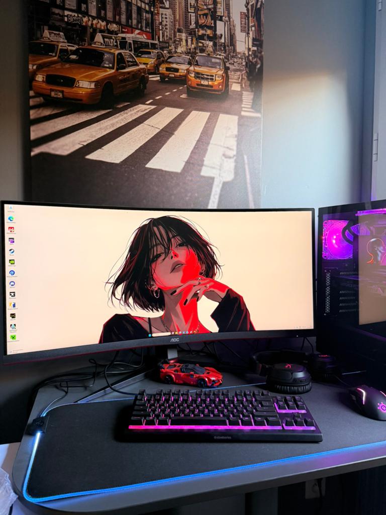 AOC G2 CU34G2XP/BK Gaming Monitor, Kantelbaar, Zo goed als nieuw, 1 tot 2 ms, Ophalen