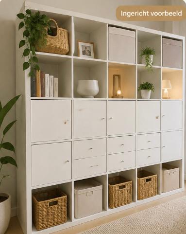 IKEA KALLAX kast – veel opbergruimte – wit, Ophalen, Zo goed als nieuw