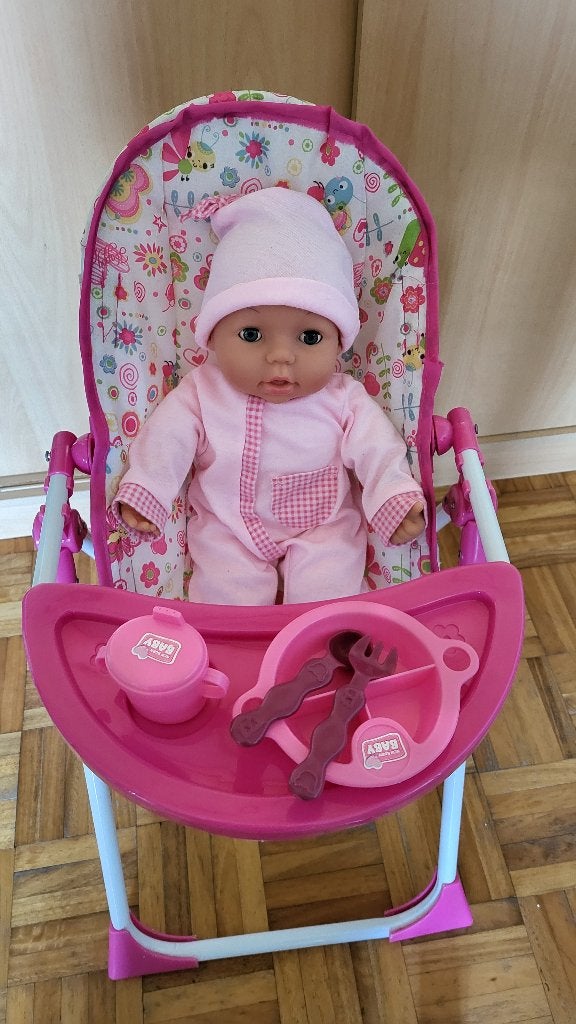 Newborn babypop met accessoires, Kinderen en Baby's, Ophalen, Gebruikt, Babypop