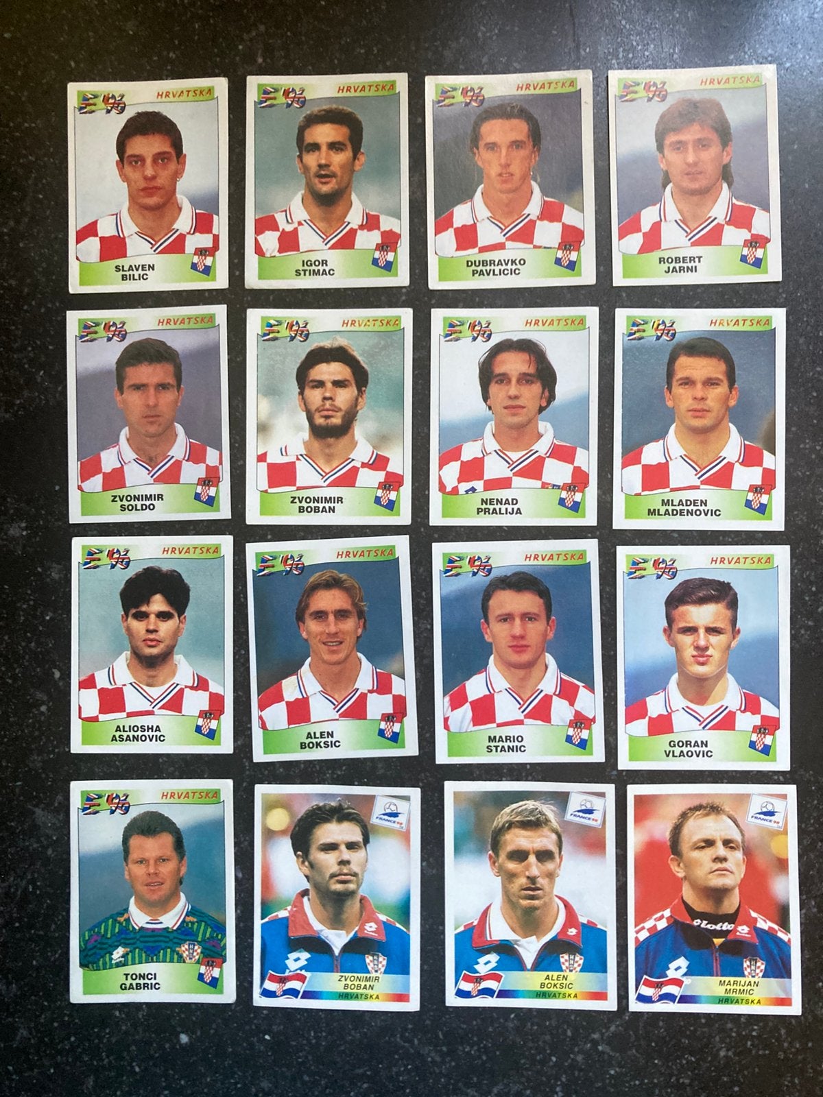 16 Panini stickers Hrvatska Kroatie Croatia Euro96 WC98, Ophalen of Verzenden, Zo goed als nieuw