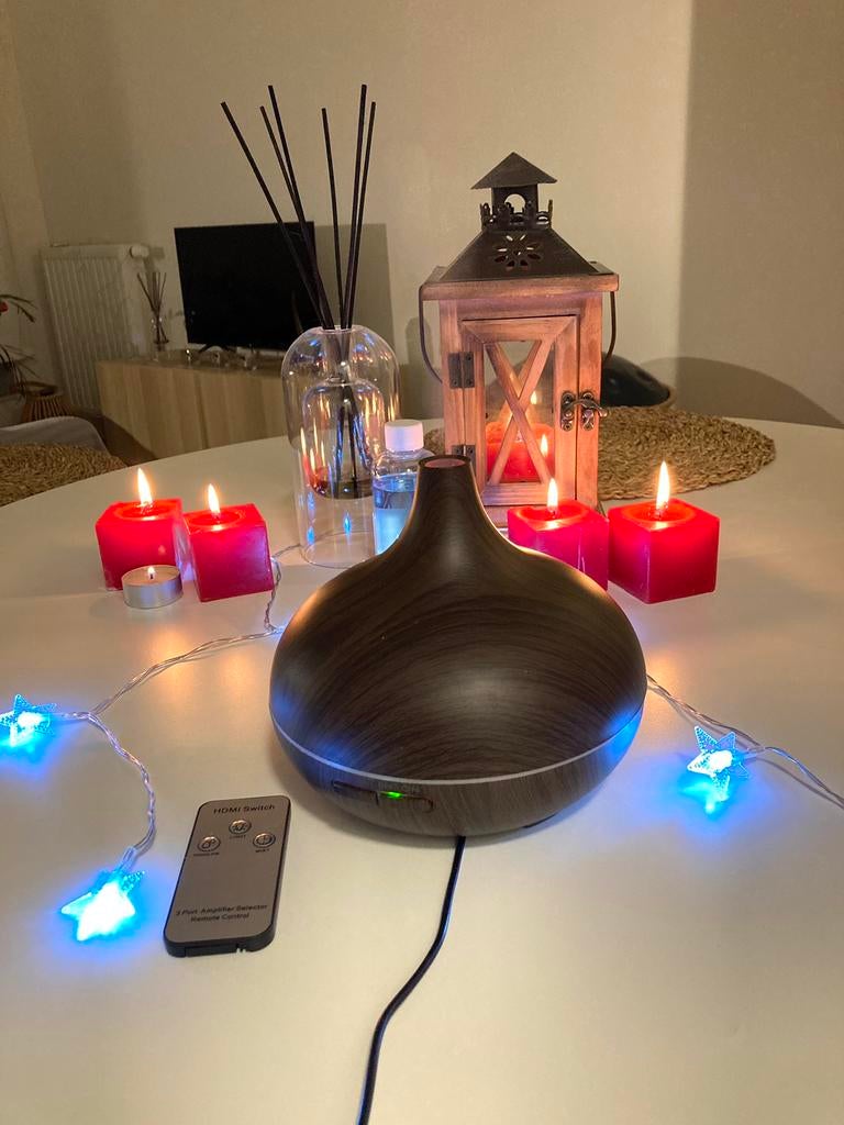 Diffuseur d’huile essentielle avec télécommande, Vintage, Enlèvement ou Envoi, Comme neuf, Bois