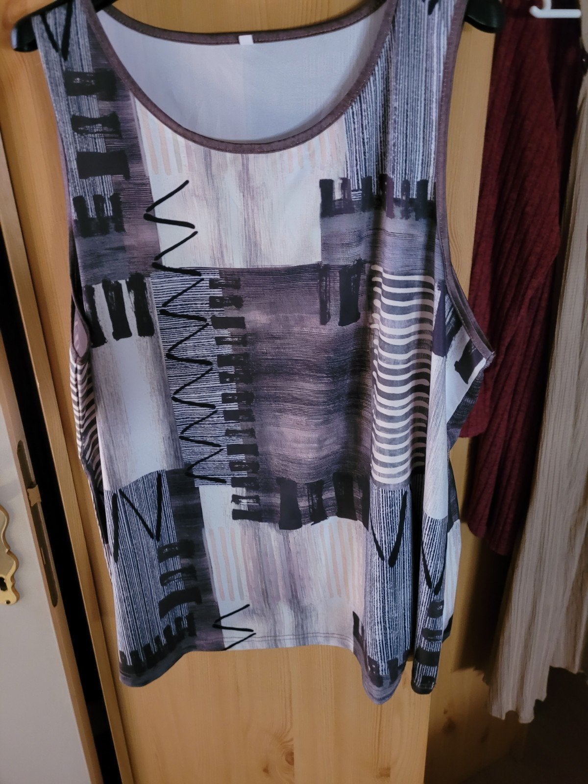 Damestshirt bruin met print maat 48 nieuwstaat, Ophalen of Verzenden, Bruin