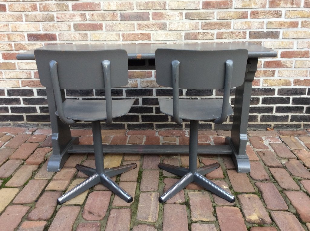 SCHOOLBANK MET 2 STOELEN IN ZEER GOEDE STAAT, Enlèvement