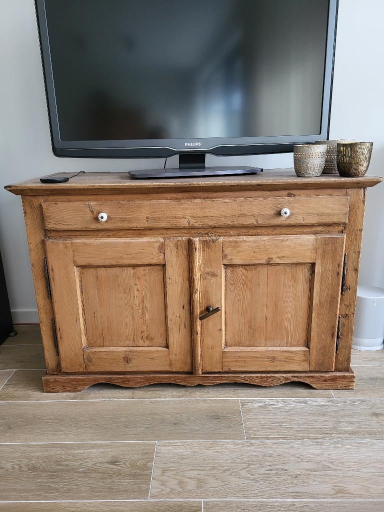 Meuble TV (bois de pin massif), Moins de 100 cm, Pin, 100 à 150 cm, Enlèvement