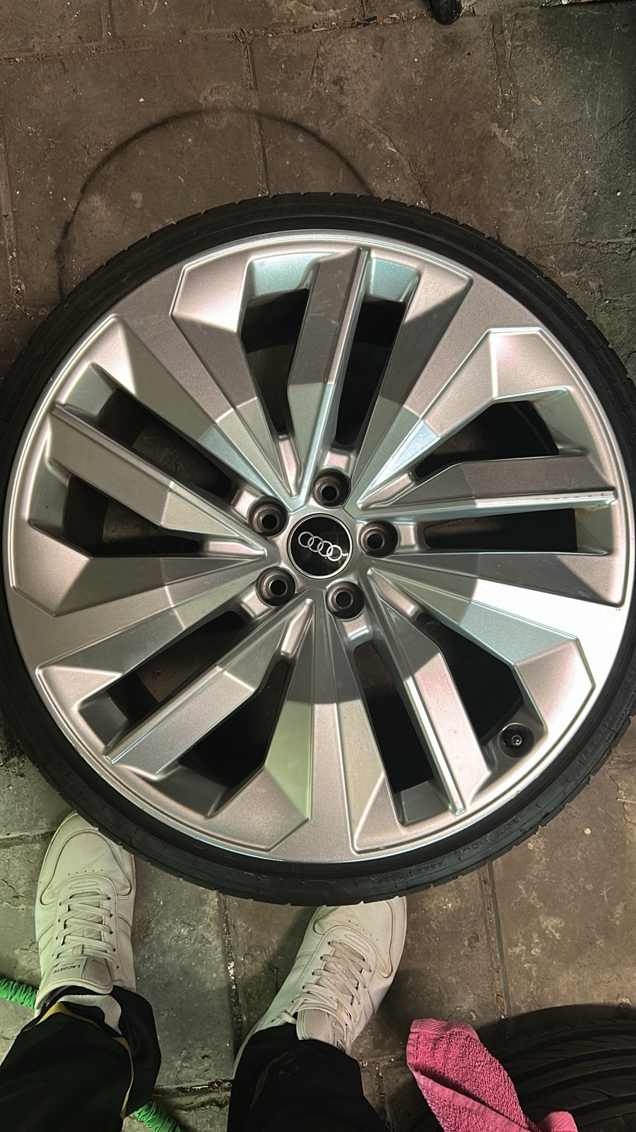 Chrome audi a4 velgen, Auto diversen, Ophalen, Zo goed als nieuw