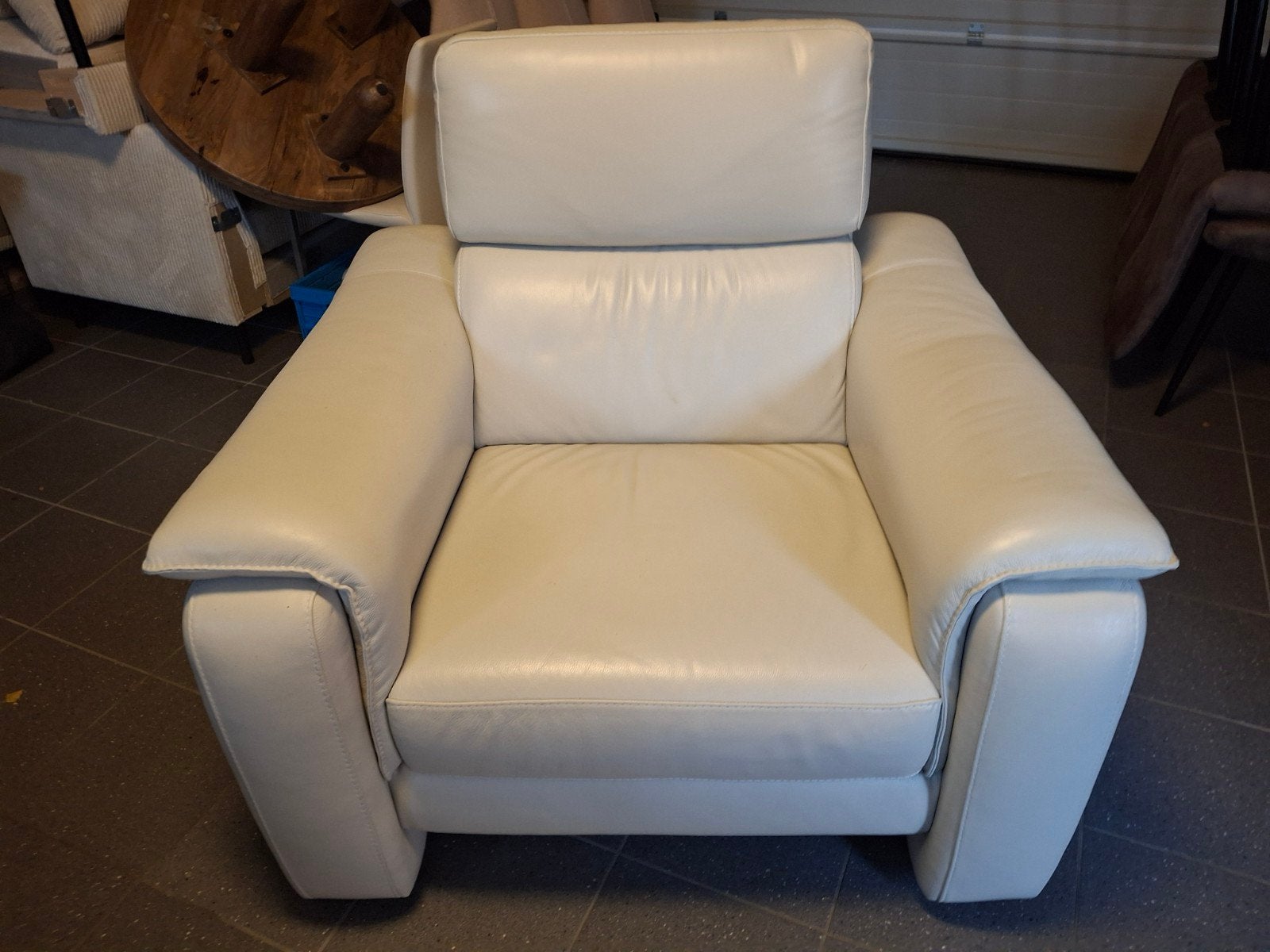 Lederen zetel, Huis en Inrichting, Fauteuils, Ophalen, Zo goed als nieuw, 100 tot 125 cm, Leer