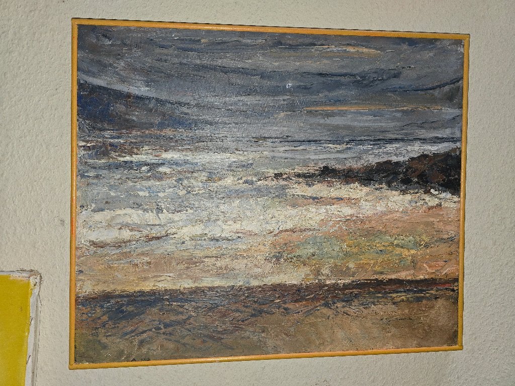 Peinture Zeebruge JC Schotten mer Nord, Antiquités & Art, Enlèvement ou Envoi, Peinture à l'huile, Paysage, Expressionniste