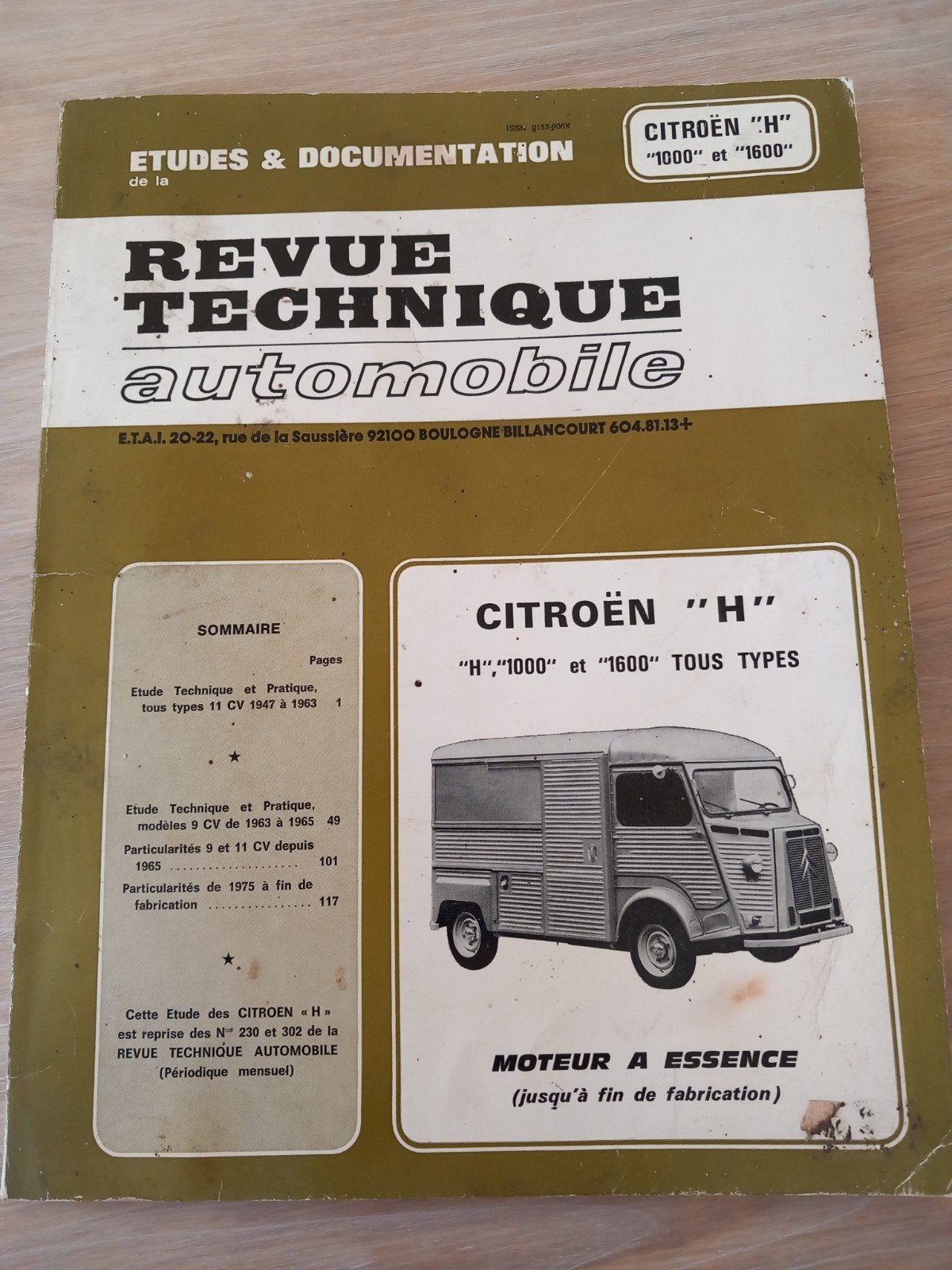 Citroën H revue technique, Autos : Pièces & Accessoires, Enlèvement ou Envoi, Citroën