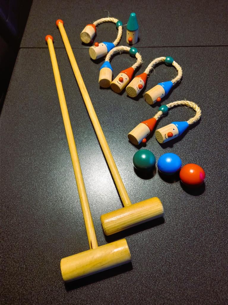 Houten poortjesspel / croquet, Ophalen of Verzenden, Gebruikt