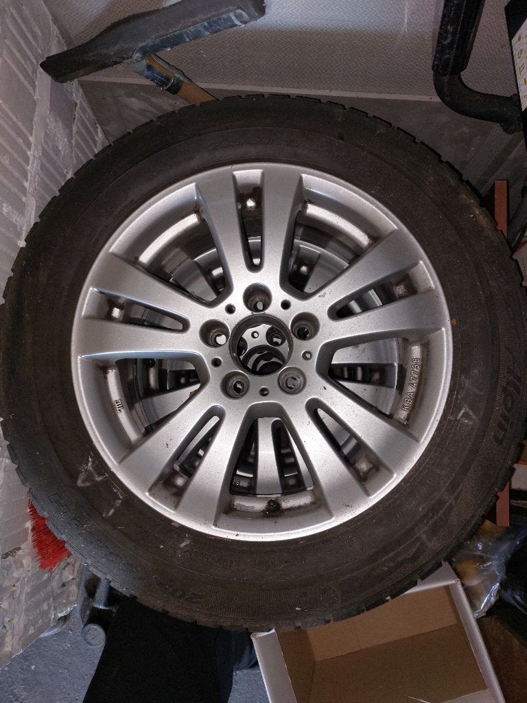 4 winterbanden op velg, Ophalen, Gebruikt, 16 inch, Banden en Velgen