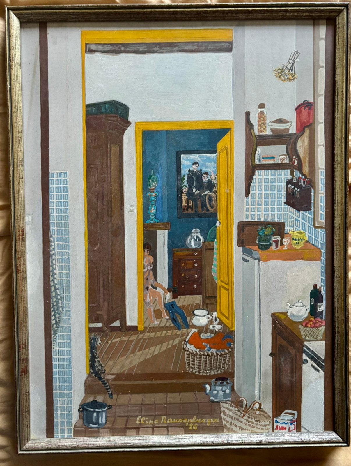 Eline Rausenberger - Gouache - Topkunst, Antiek en Kunst, Kunst | Schilderijen | Modern, Ophalen of Verzenden