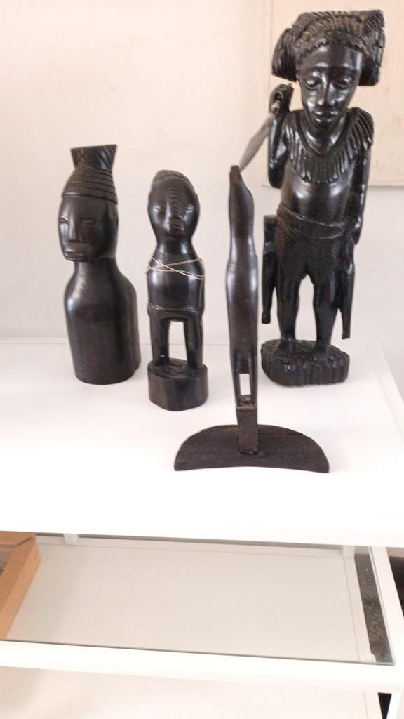Congolese beelden - Set van 4, Antiek en Kunst, Ophalen