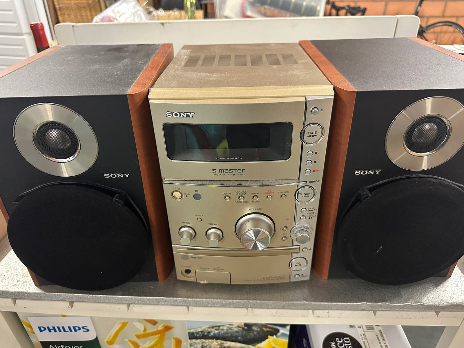 Sony muziek installatie, TV, Hi-fi & Vidéo, Chaîne Hi-fi, Enlèvement, Utilisé, Deck cassettes ou Lecteur-enregistreur de cassettes