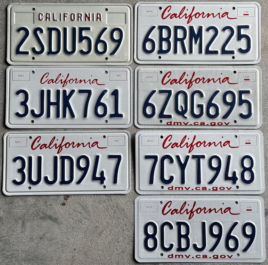 plaque d'immatriculation CALIFORNIE LOT ou au CHOIX, Enlèvement ou Envoi