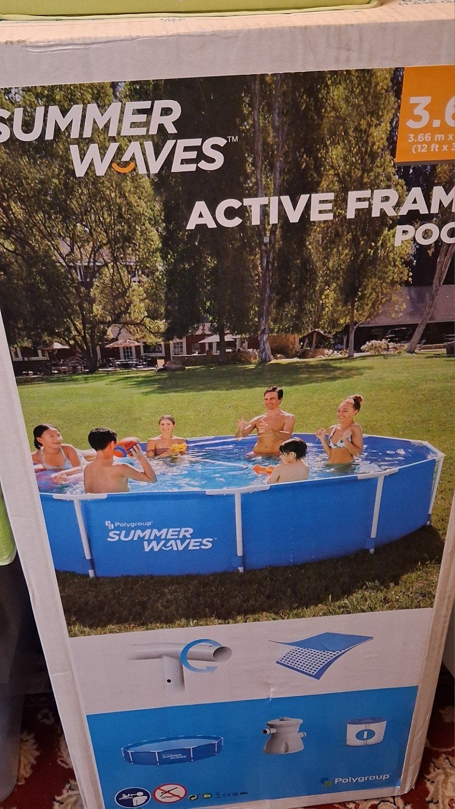 NIEUW zwembad Summer Waves met filterpomp.3.66m  76 cm incl, Ophalen