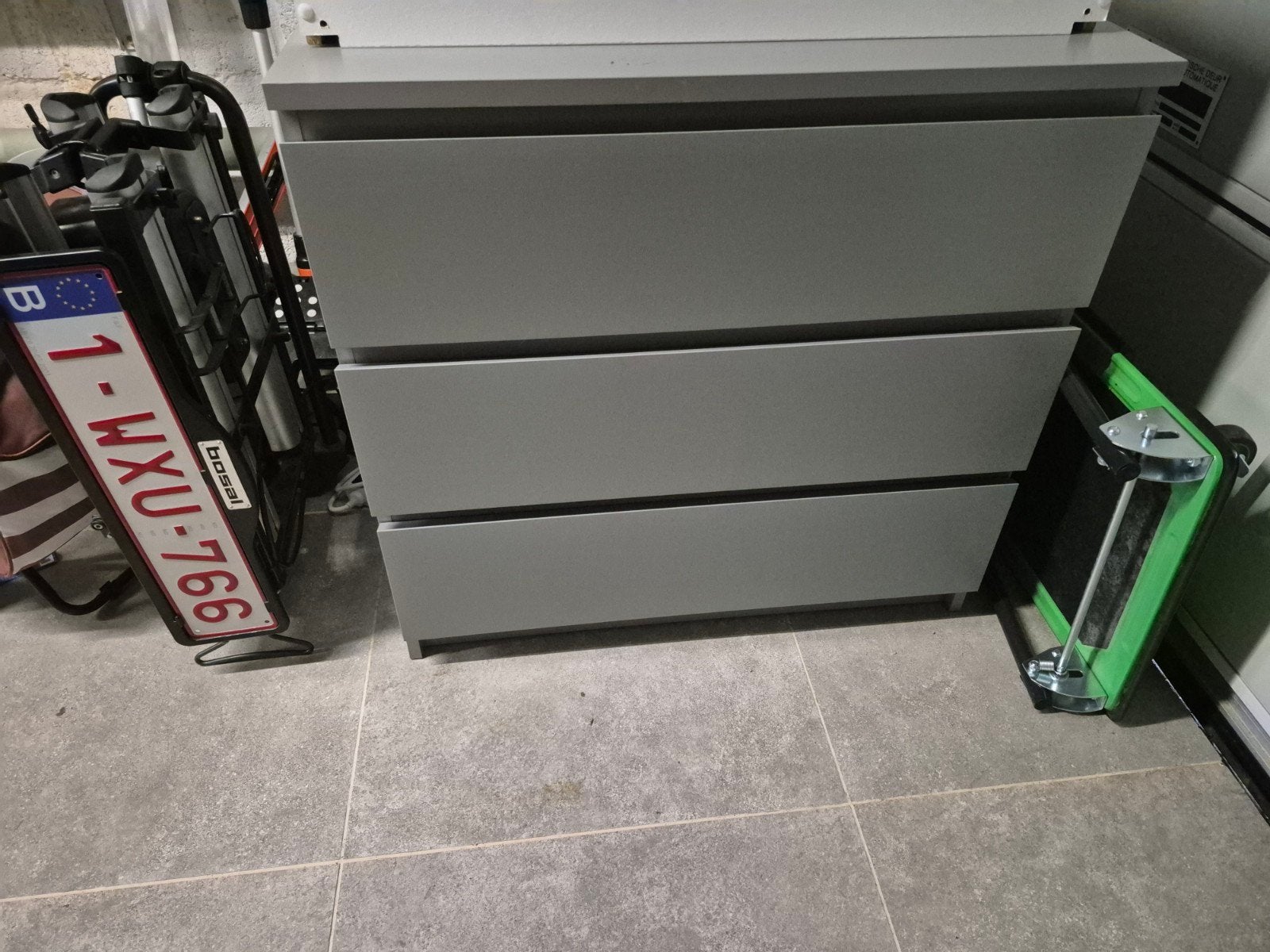 ladenkast malm ikea grijs, Ophalen