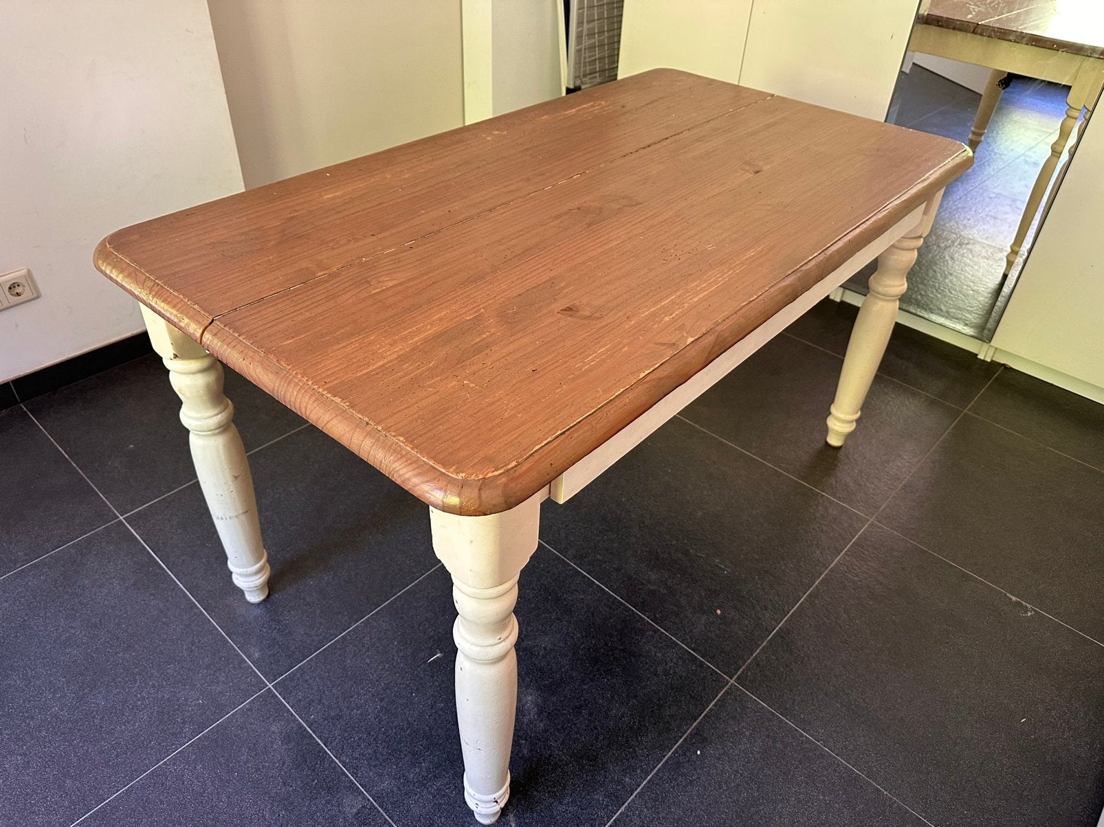 Eettafel met kantoorfunctie, Maison & Meubles, Tables | Tables à manger, 100 à 150 cm, Quatre personnes, Landelijk, Enlèvement