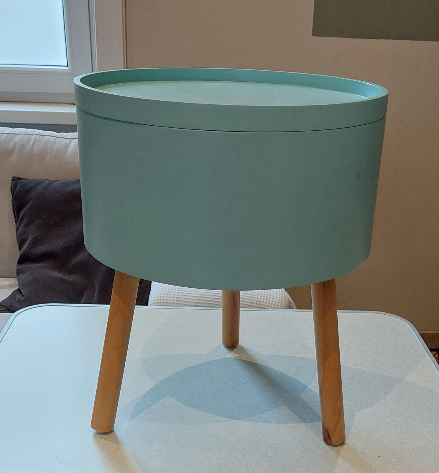table ronde, rangement ou chevet, Ophalen, Gebruikt