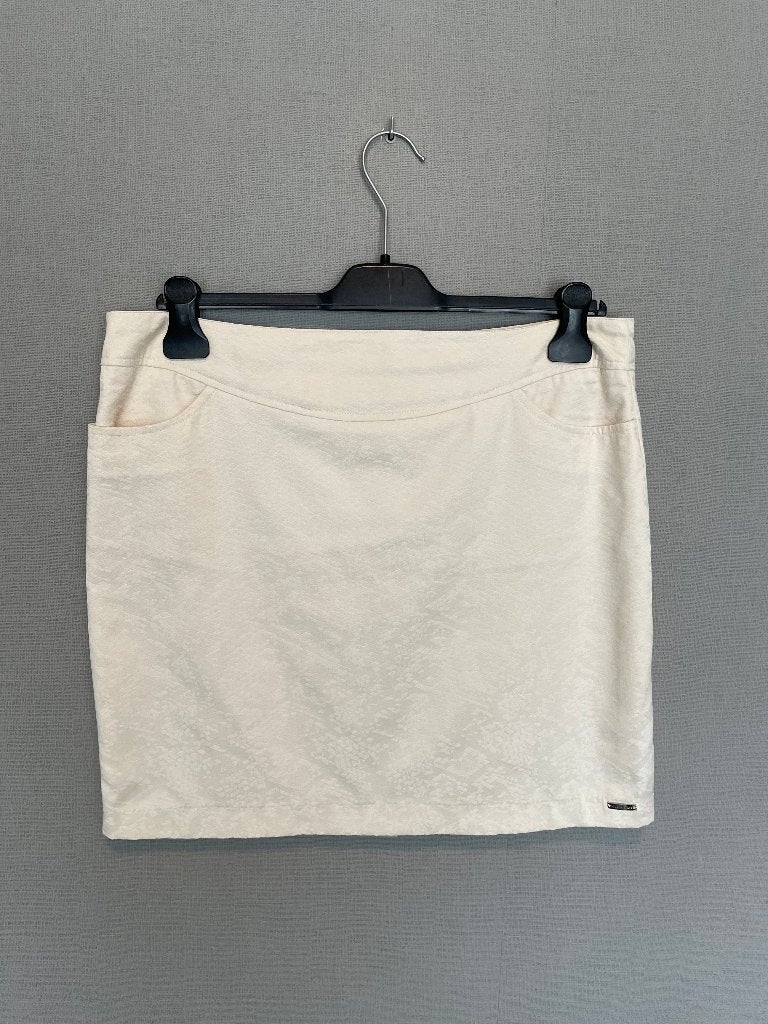 Vila Joy rok beige met motief (L), Beige, Maat 42/44 (L), Ophalen of Verzenden, Zo goed als nieuw
