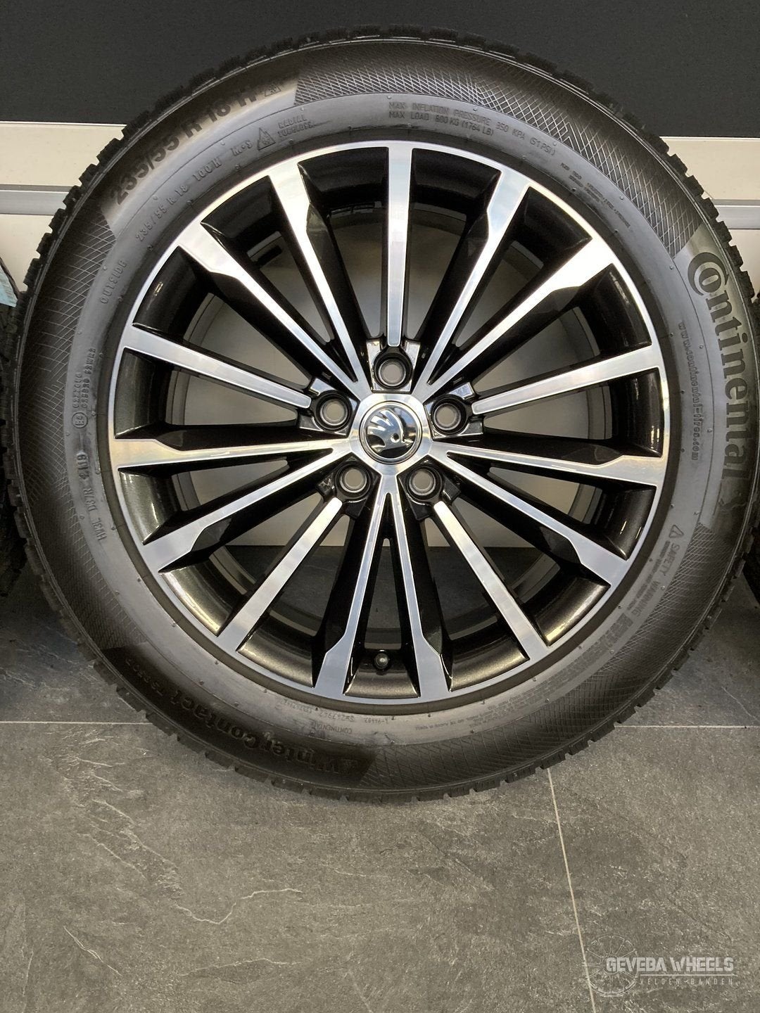 18” originele Skoda Kodiaq velgen + winterbanden 5x112   565, Auto-onderdelen, Banden en Velgen, 18 inch, Gebruikt, -, -