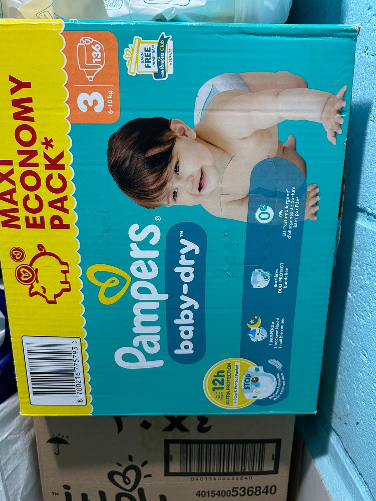 Pampers maat 3, 136 luiers 25€ gesloten verpakking, Ophalen, Zo goed als nieuw