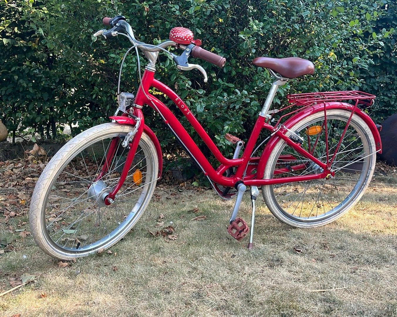 Fiets meisje Elops rood, Ophalen, Zo goed als nieuw
