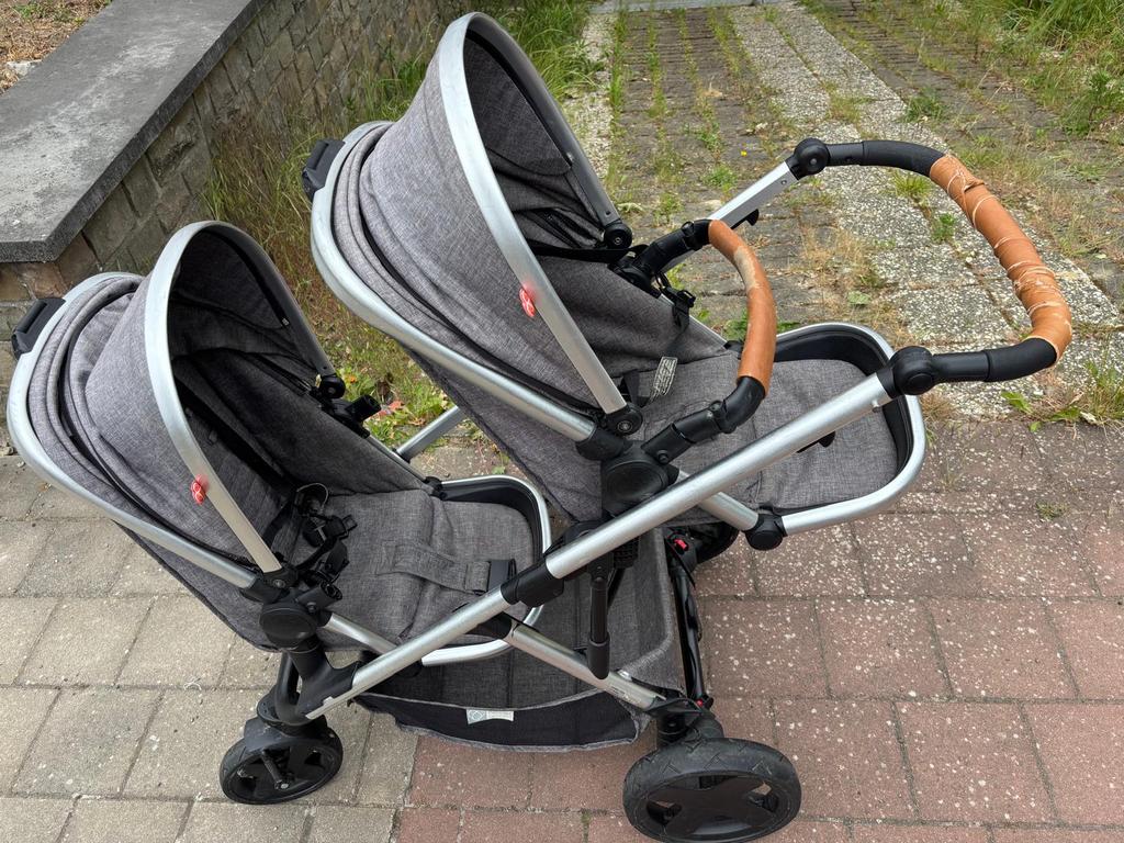 Poussette double, Autres marques, Avec nacelle, Comme neuf, Enlèvement