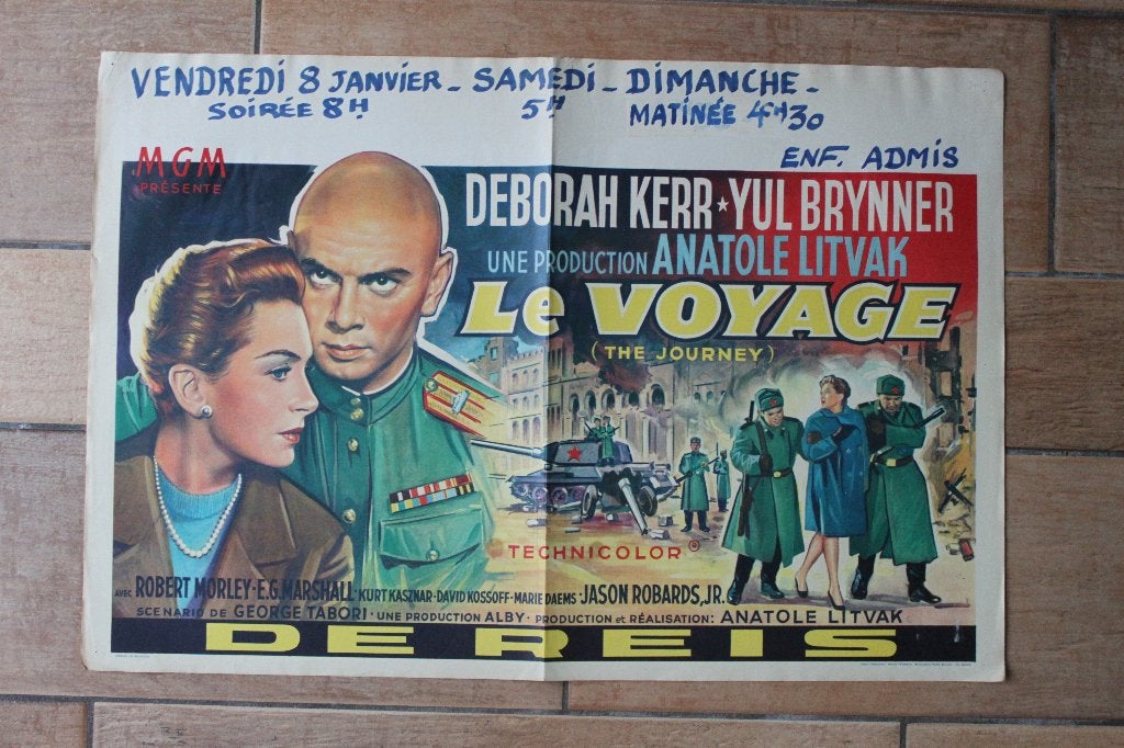 filmaffiche The Journey 1959 Deborah Kerr filmposter, Collections, Enlèvement ou Envoi, Rectangulaire horizontal, A1 jusqu'à A3