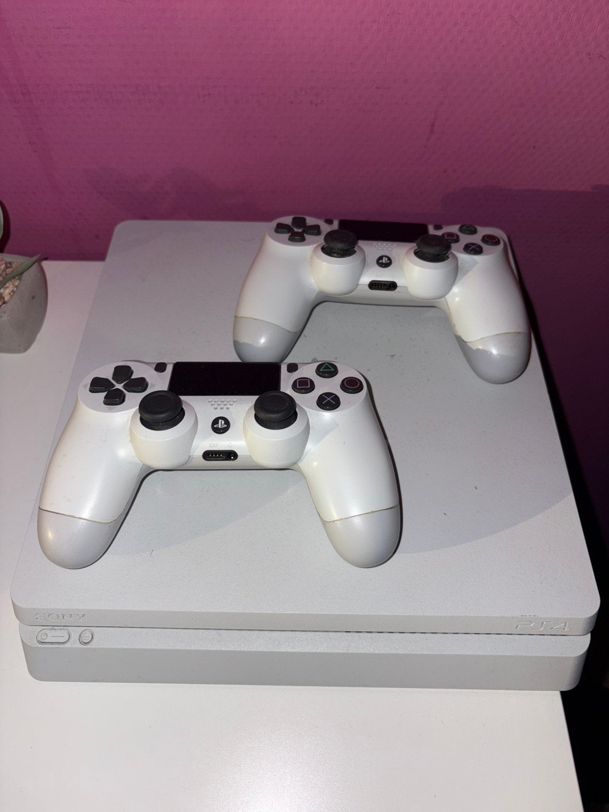 PS4 slim 500 g wit, Games en Spelcomputers, Spelcomputers | Sony PlayStation 4, Ophalen, Zo goed als nieuw, Slim