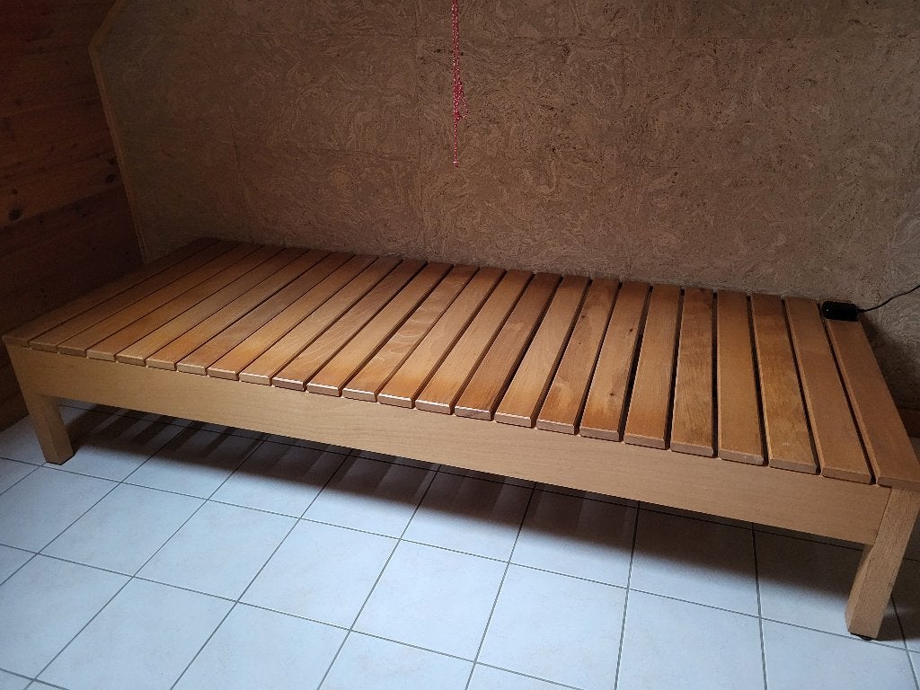 Houten zitbank beukenhout, Ophalen, Gebruikt, Hout