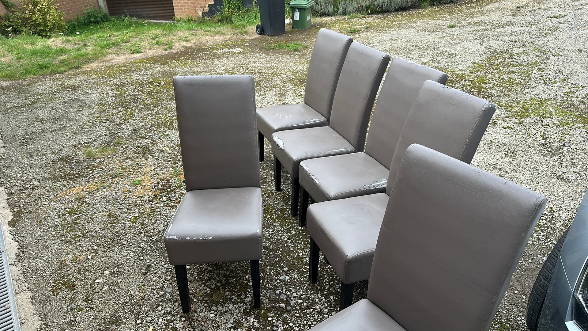 Lot de 6 chaises à donner, Maison & Meubles, Gris, Synthétique, Enlèvement, Cinq, Six Chaises ou plus