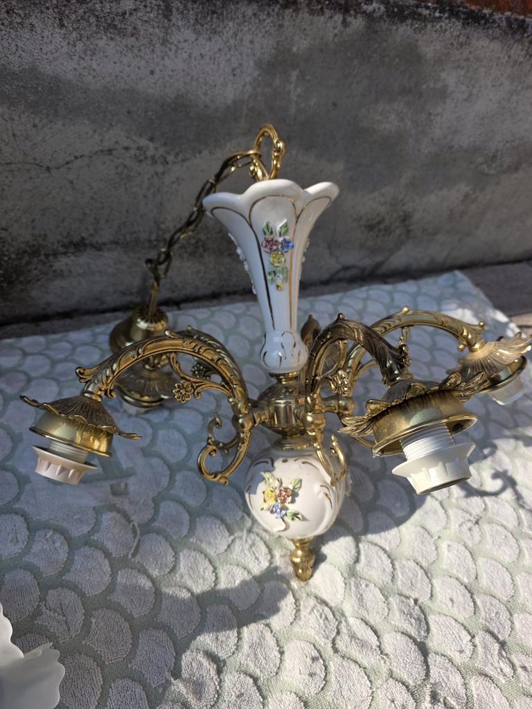 zware luster in bronze kleur, Enlèvement ou Envoi