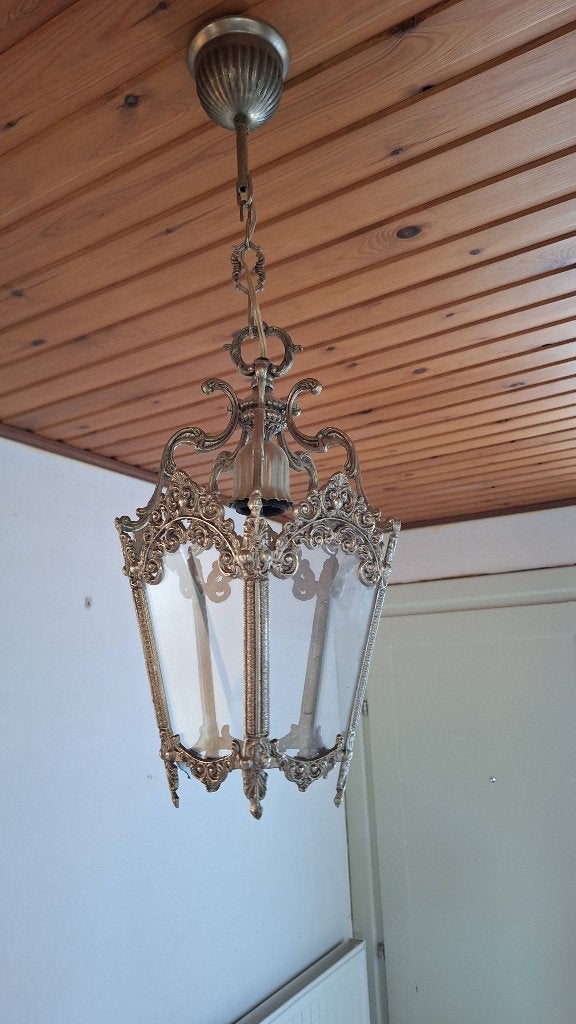 Vintage hallantaarn halluster, Antiek en Kunst, Ophalen of Verzenden