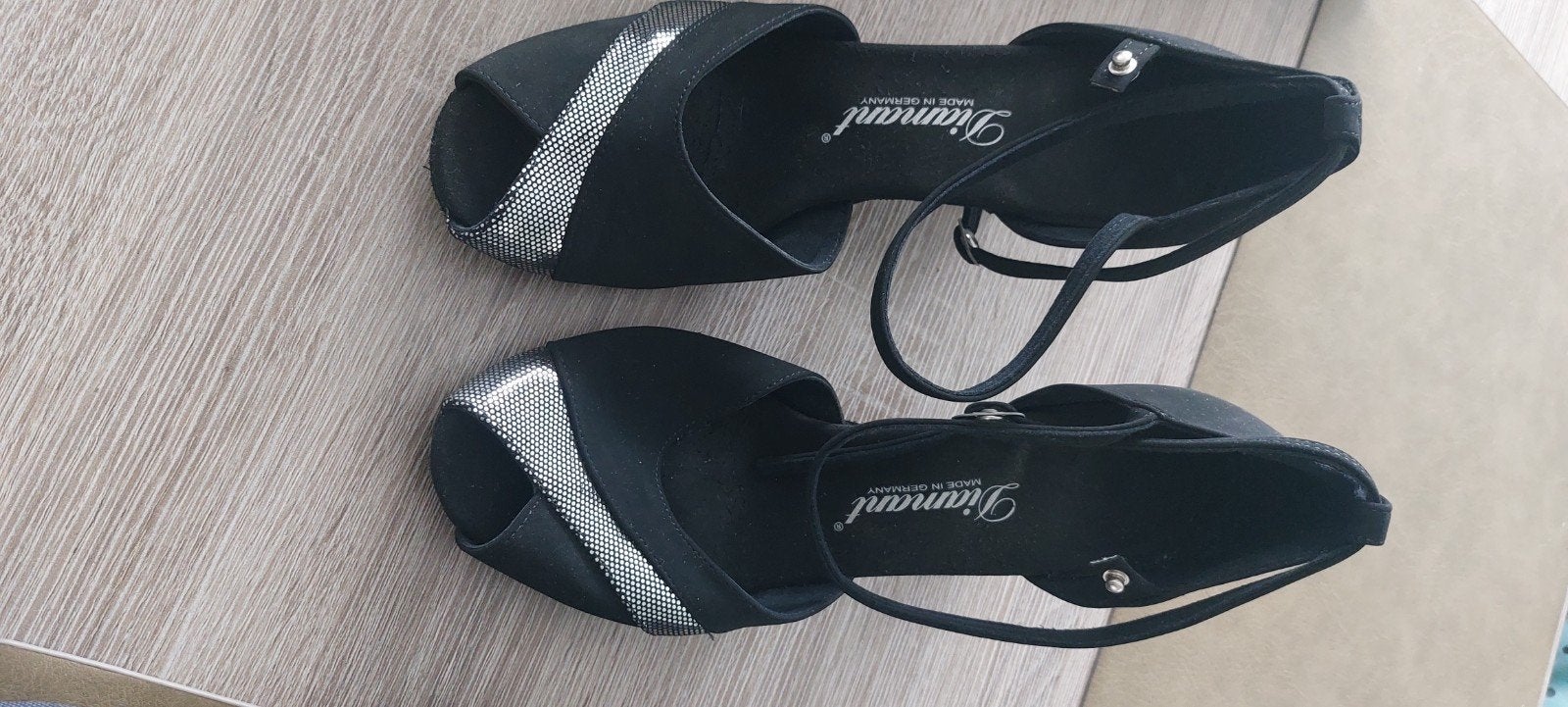 zwarte dansschoenen dames, merk Diamant maat 7,5, Sport en Fitness, Dansen, Ophalen of Verzenden, Zo goed als nieuw, Schoenen