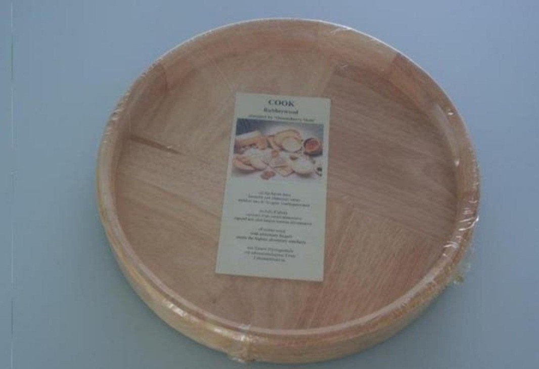 mooi rond dienblad cook in hevea hout rubberwood (nieuw ), Huis en Inrichting, Ophalen of Verzenden, Rond, Hout, Dienblad