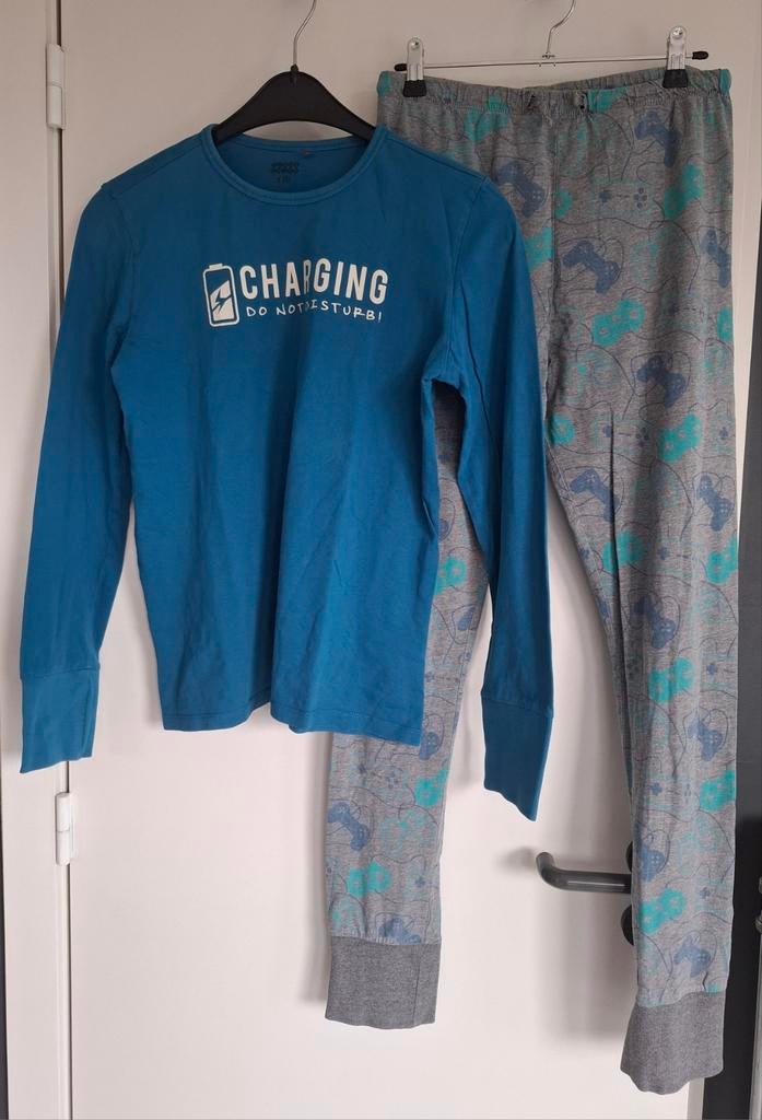 Gamer pyama Fish & Chips JBC maat 170 of 15 jaar, Nacht- of Onderkleding, Fish&chips (JBC), Ophalen of Verzenden, Zo goed als nieuw