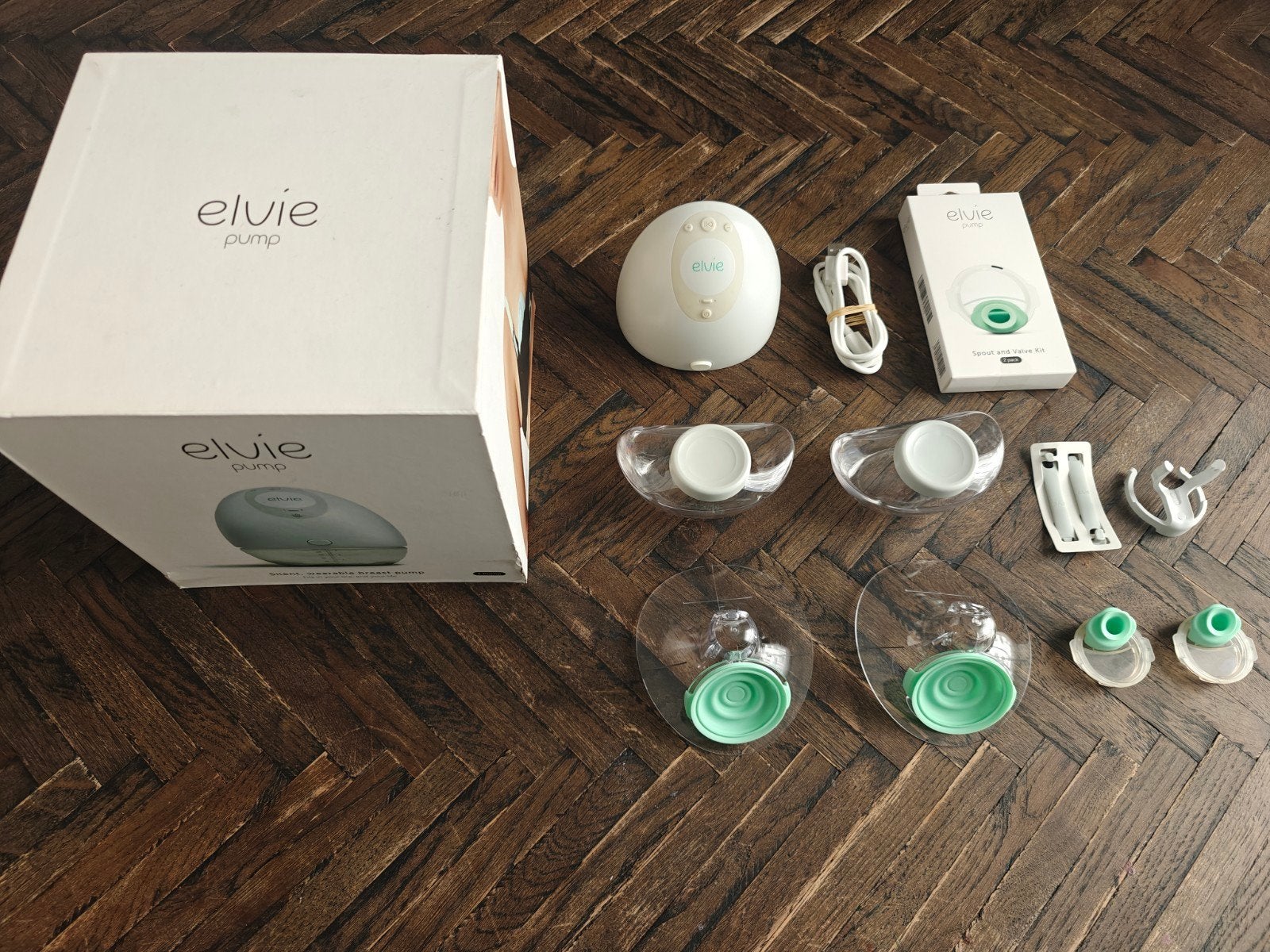 Elvie Borstkolf 4 nieuwe afsluitdoppen en uitgietstukjes, Bijoux, Sacs & Beauté, Boucles d'oreilles, Enlèvement