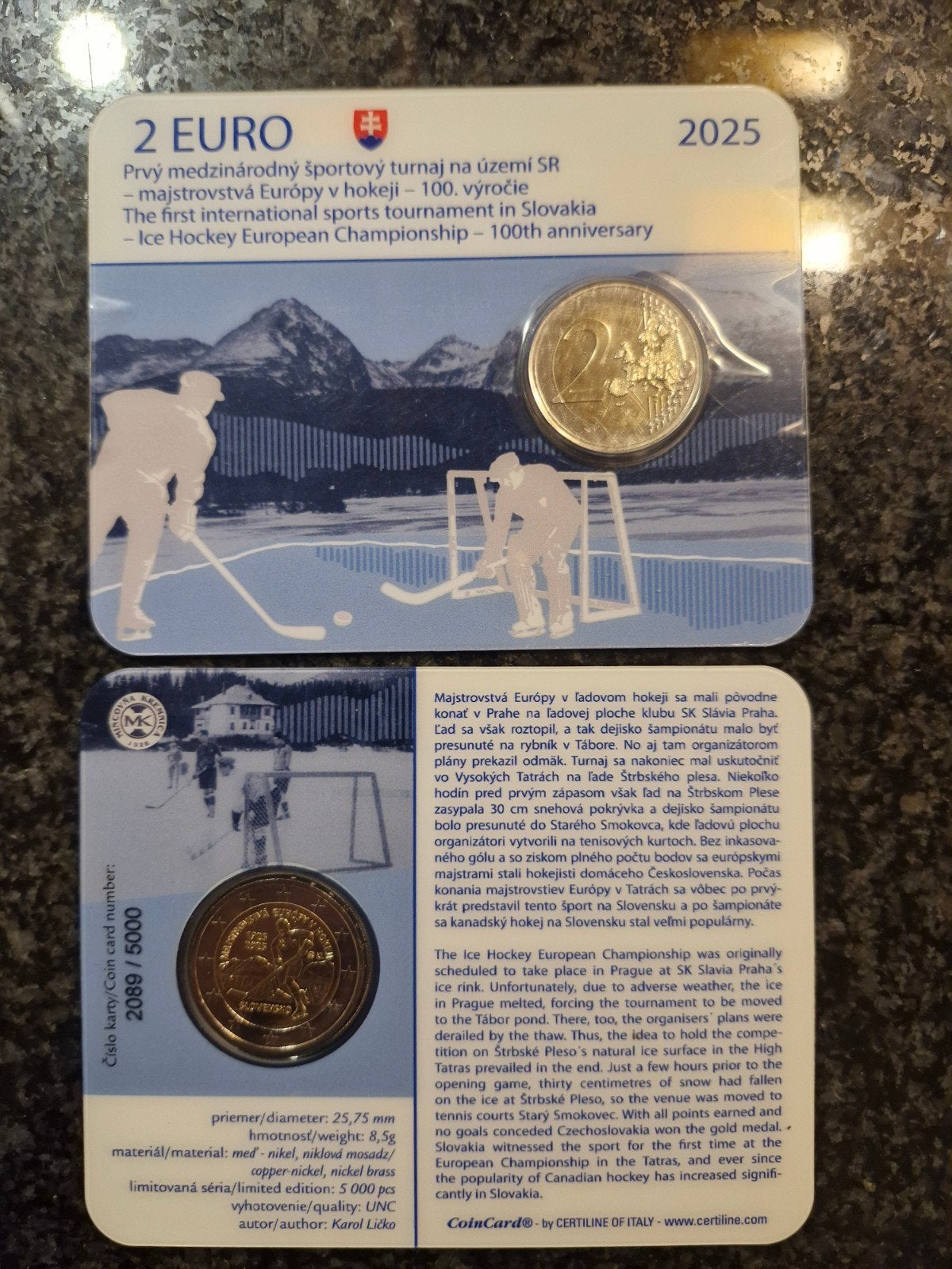 2 euro coincard 2025 Slowakije ijqhockey, Postzegels en Munten, Munten | Europa | Euromunten, Ophalen of Verzenden, Slowakije