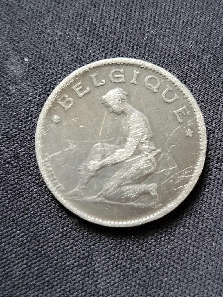 Belgische munt 1 FRC 1923, Postzegels en Munten, Munten | België, Verzenden, Overig, Losse munt